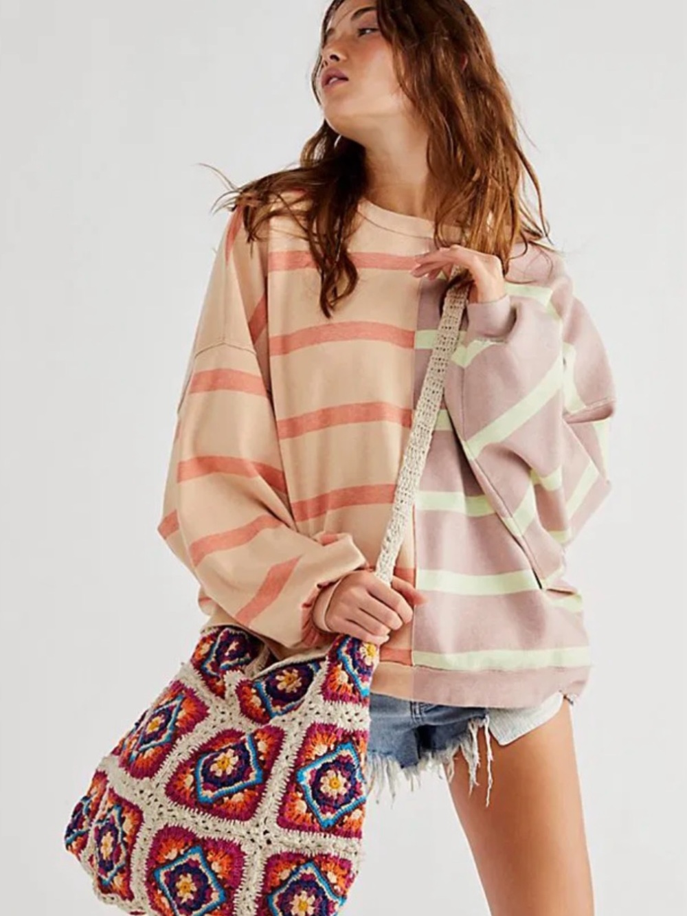 Free People Uptown Stripe Pullover Sweater